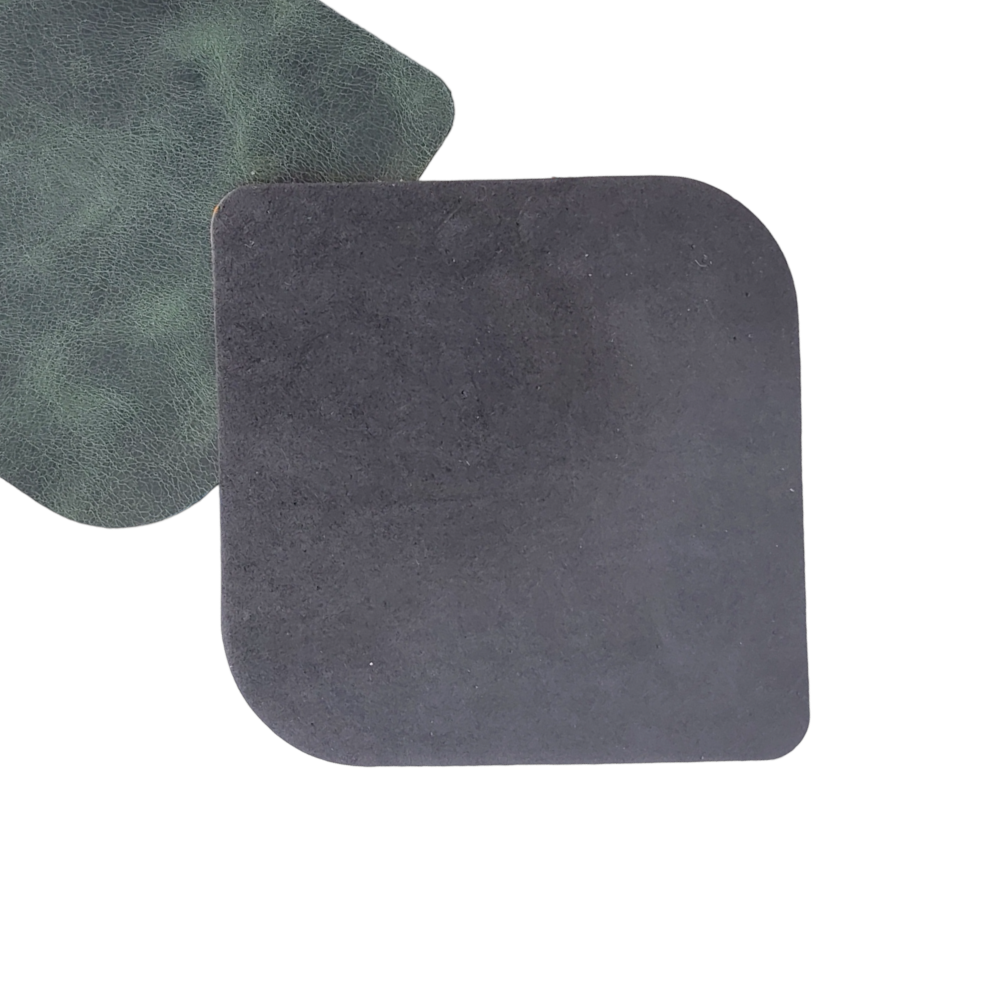 Koyu Yeşil Hakiki Deri Bardak Altlığı 4’lü set